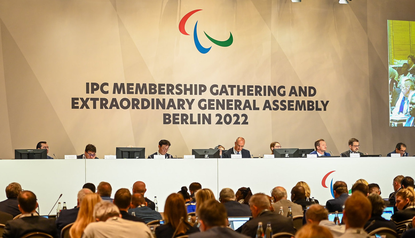 Podiet på IPC-mötet i Berlin.