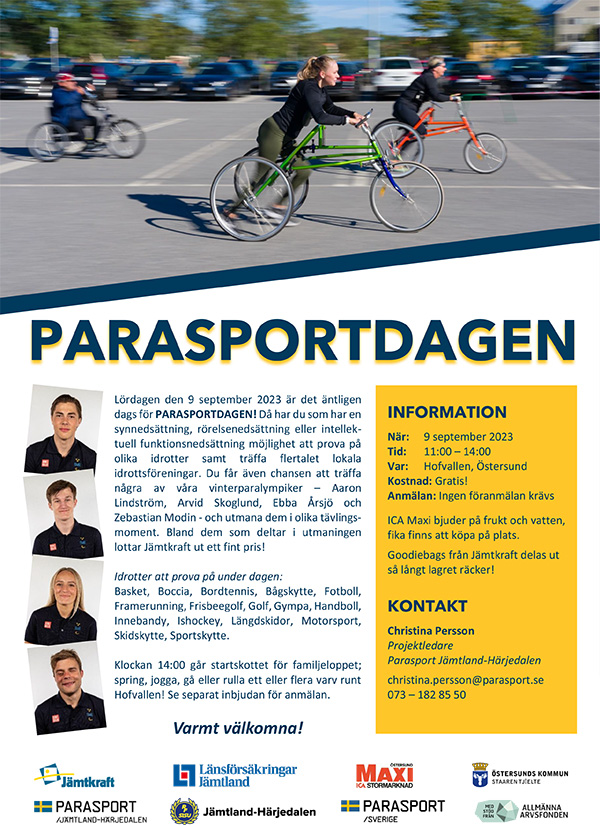 Inbjudan Parasportdagen 2023